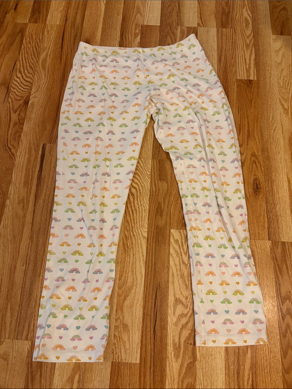 Stoney Clover Lane x Roller Rabbit Hearts & Rainbows Pajama Bottoms L